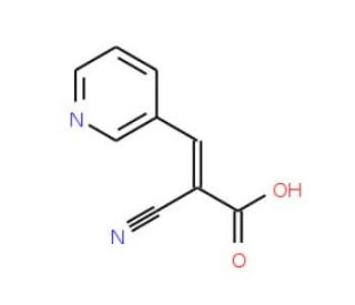 2-Cyano-3-(3-pyridinyl)acrylic acid (CAS 103029-74-9) - chemical structure image