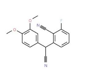 2-[Cyano(3,4-dimethoxyphenyl)methyl]-6-fluorobenzenecarbonitrile - chemical structure image