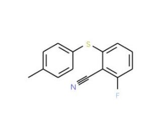 2-Cyano-3-fluoro-4&prime;-methyldiphenyl thioether (CAS 175204-11-2) - chemical structure image