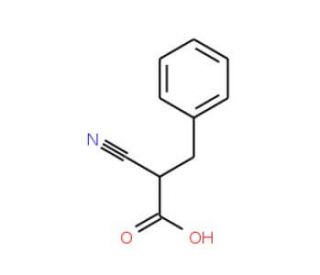 2-Cyano-3-phenylpropionic acid (CAS 5331-42-0) - chemical structure image