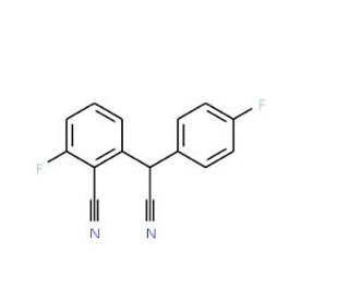 2-[Cyano(4-fluorophenyl)methyl]-6-fluorobenzenecarbonitrile - chemical structure image