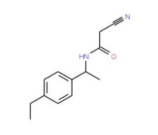 2-Cyano-N-[1-(4-ethylphenyl)ethyl]acetamide - chemical structure image