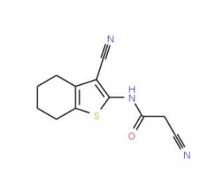 2-Cyano-N-(3-cyano-4,5,6,7-tetrahydro-1-benzothien-2-yl)acetamide - chemical structure image