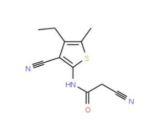 2-Cyano-N-(3-cyano-4-ethyl-5-methyl-2-thienyl)-acetamide - chemical structure image