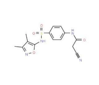 2-Cyano-N-(4-{[(3,4-dimethylisoxazol-5-yl)amino]-sulfonyl}phenyl)acetamide - chemical structure image