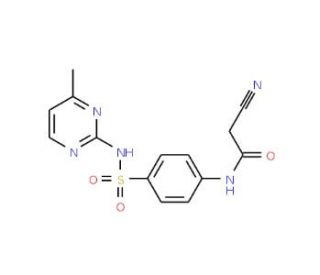 2-Cyano-N-(4-{[(4-methylpyrimidin-2-yl)amino]-sulfonyl}phenyl)acetamide - chemical structure image