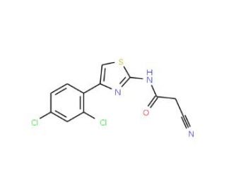 2-cyano-N-[4-(2,4-dichlorophenyl)-1,3-thiazol-2-yl]acetamide - chemical structure image