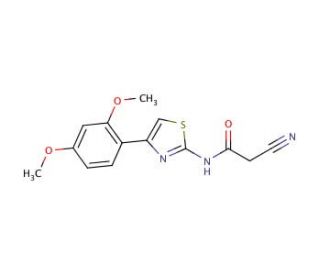2-cyano-N-[4-(2,4-dimethoxyphenyl)-1,3-thiazol-2-yl]acetamide - chemical structure image