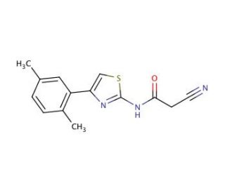 2-cyano-N-[4-(2,5-dimethylphenyl)-1,3-thiazol-2-yl]acetamide - chemical structure image