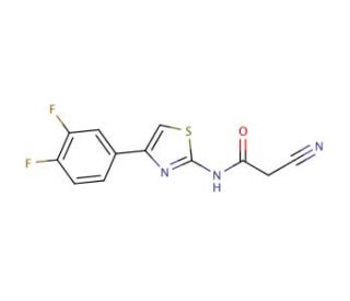 2-cyano-N-[4-(3,4-difluorophenyl)-1,3-thiazol-2-yl]acetamide - chemical structure image