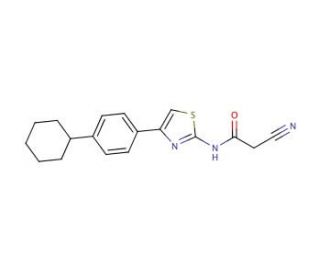 2-cyano-N-[4-(4-cyclohexylphenyl)-1,3-thiazol-2-yl]acetamide - chemical structure image
