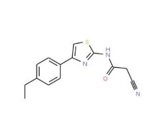 2-cyano-N-[4-(4-ethylphenyl)-1,3-thiazol-2-yl]acetamide - chemical structure image