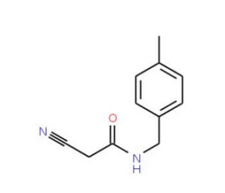 2-Cyano-N-(4-methylbenzyl)acetamide (CAS 64488-12-6) - chemical structure image