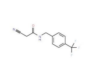 2-Cyano-N-[4-(trifluoromethyl)benzyl]acetamide (CAS 566926-08-7) - chemical structure image