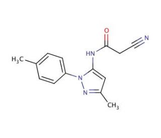 2-Cyano-N-(5-methyl-2-p-tolyl-2H-pyrazol-3-yl)-acetamide - chemical structure image