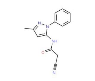 2-Cyano-N-(5-methyl-2-phenyl-2H-pyrazol-3-yl)-acetamide - chemical structure image