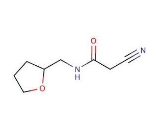 2-Cyano-N-(tetrahydro-furan-2-ylmethyl)-acetamide (CAS 324546-22-7) - chemical structure image
