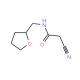 2-Cyano-N-(tetrahydrofuran-2-ylmethyl)acetamide - chemical structure image
