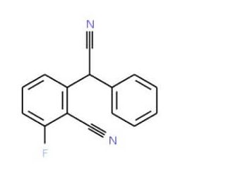 2-[Cyano(phenyl)methyl]-6-fluorobenzenecarbonitrile - chemical structure image