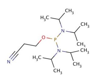 2-Cyanoethyl N,N,N&prime;,N&prime;-Tetraisopropylphosphoramidite (CAS 102691-36-1) - chemical structure image