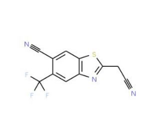 2-(Cyanomethyl)-5-(trifluoromethyl)-1,3-benzothiazole-6-carbonitrile - chemical structure image