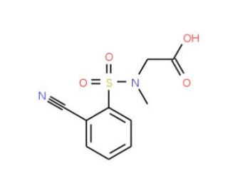 [[(2-cyanophenyl)sulfonyl](methyl)amino]acetic acid (CAS 1000931-63-4) - chemical structure image