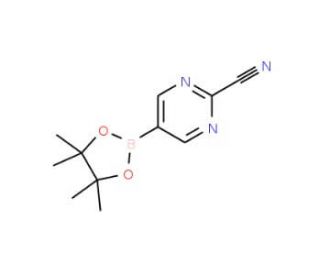 2-Cyanopyrimidine-5-boronic acid pinacol ester (CAS 1025708-31-9) - chemical structure image