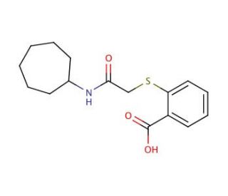 2-Cycloheptylcarbamoylmethylsulfanyl-benzoic acid - chemical structure image