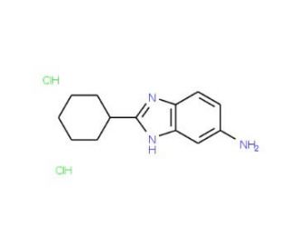 2-Cyclohexyl-1H-benzoimidazol-5-ylaminedihydrochloride - chemical structure image