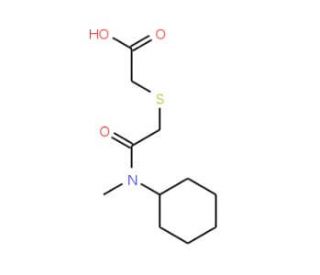 ({2-[cyclohexyl(methyl)amino]-2-oxoethyl}thio)acetic acid - chemical structure image