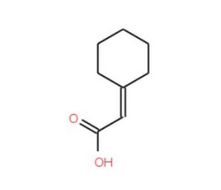 2-Cyclohexylideneacetic acid (CAS 1552-91-6) - chemical structure image