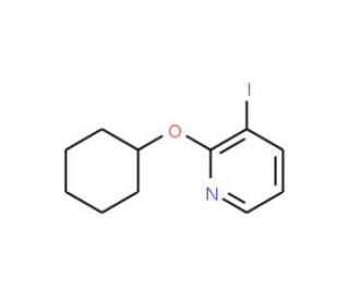2-Cyclohexyloxy-3-iodopyridine - chemical structure image