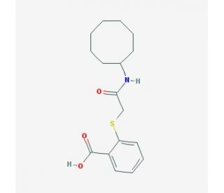 2-Cyclooctylcarbamoylmethylsulfanyl-benzoic acid - chemical structure image