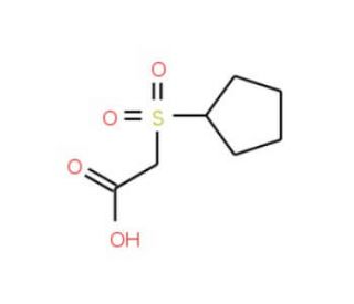 2-(cyclopentanesulfonyl)acetic acid - chemical structure image