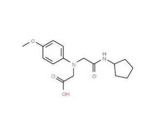 [[2-(Cyclopentylamino)-2-oxoethyl]-(4-methoxyphenyl)amino]-acetic acid - chemical structure image