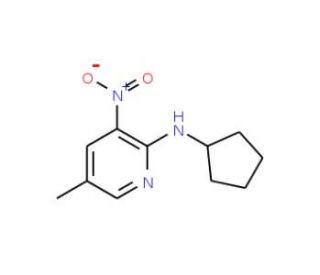 2-Cyclopentylamino-5-methyl-3-nitropyridine (CAS 1033202-29-7) - chemical structure image
