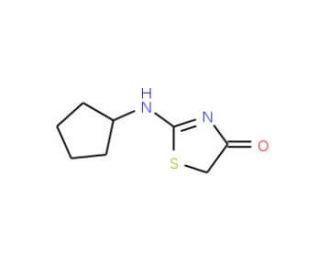 2-Cyclopentylamino-thiazol-4-one - chemical structure image