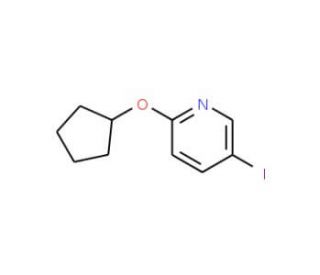 2-Cyclopentyloxy-5-iodopyridine - chemical structure image