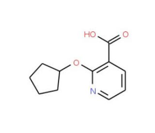 2-(cyclopentyloxy)nicotinic acid (CAS 953732-05-3) - chemical structure image