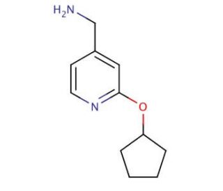 [2-(cyclopentyloxy)pyridin-4-yl]methylamine - chemical structure image