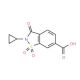 2-cyclopropyl-1,1,3-trioxo-2,3-dihydro-1λ{6},2-benzothiazole-6-carboxylic acid - chemical structure image
