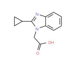 (2-Cyclopropyl-1H-benzimidazol-1-yl)acetic acid (CAS 97968-85-9) - chemical structure image
