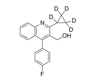 2-Cyclopropyl-4-(4-fluorophenyl)-3-quinolinemethanol-d5 (CAS 1346600-49-4) - chemical structure image