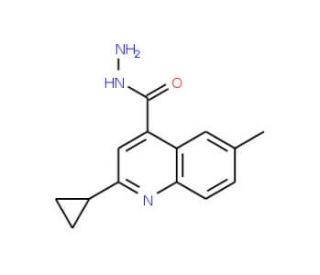 2-Cyclopropyl-6-methylquinoline-4-carbohydrazide - chemical structure image