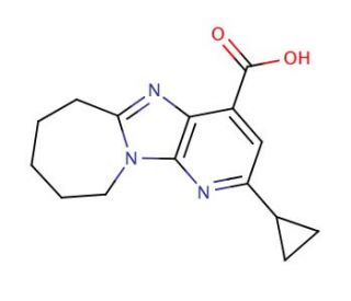 2-cyclopropyl-7,8,9,10-tetrahydro-6H-pyrido[3&prime;,2&prime;:4,5]imidazo[1,2-a]azepine-4-carboxylic acid - chemical structure image
