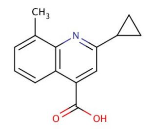 2-cyclopropyl-8-methylquinoline-4-carboxylic acid - chemical structure image
