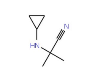 2-(cyclopropylamino)-2-methylpropanenitrile - chemical structure image