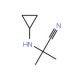 2-(cyclopropylamino)-2-methylpropanenitrile - chemical structure image