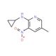 2-Cyclopropylamino-5-methyl-3-nitropyridine (CAS 1033202-65-1) - chemical structure image