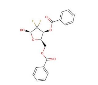 2-Deoxy-2,2-difluoro-D-erythro-ribofuranose-3,5-dibenzoate (CAS 143157-22-6) - chemical structure image